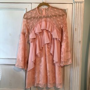 San Joy pink lace dress